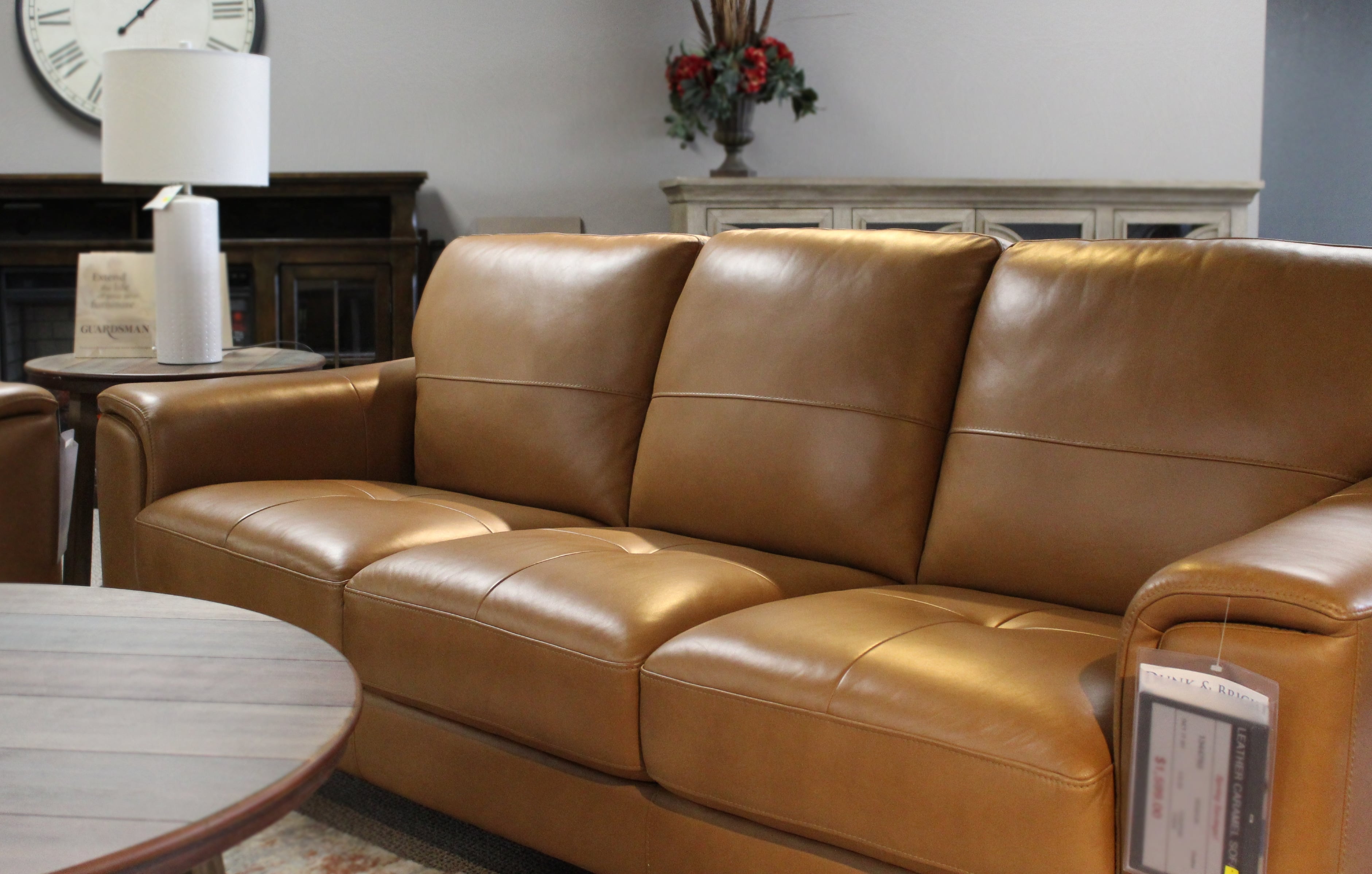 Leather Caramel Sofa