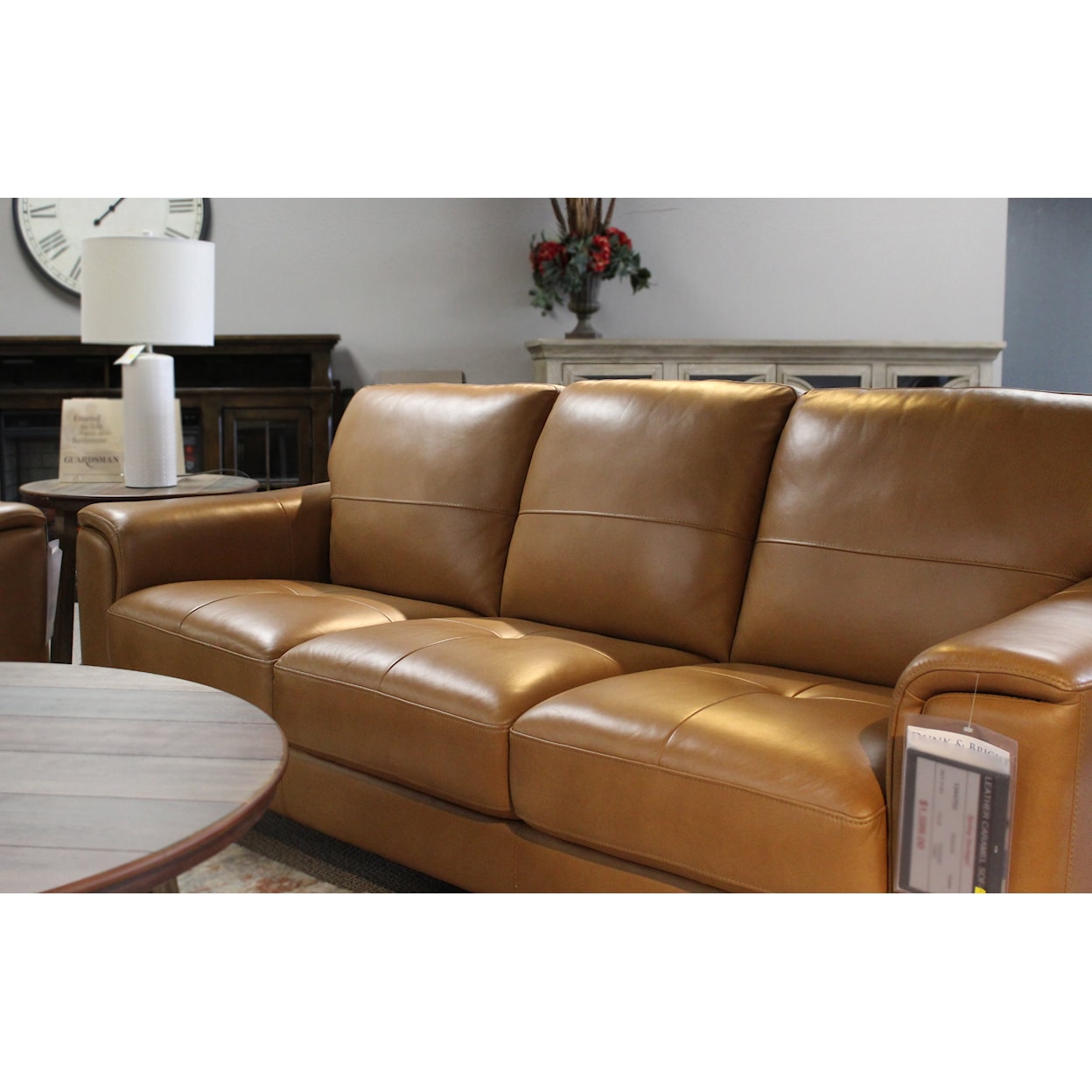 Violino Violino Leather Caramel Sofa