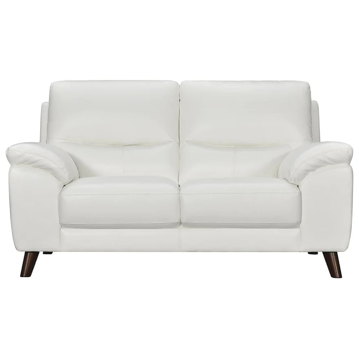 Violino Violino White Leather Loveseat