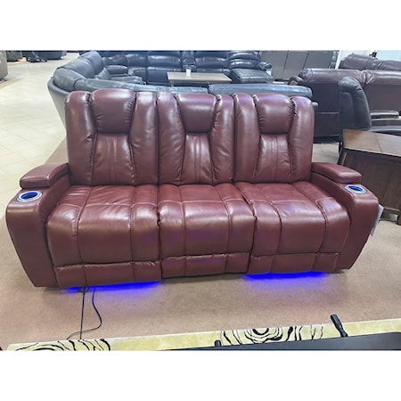 RED RECLINING SOFA