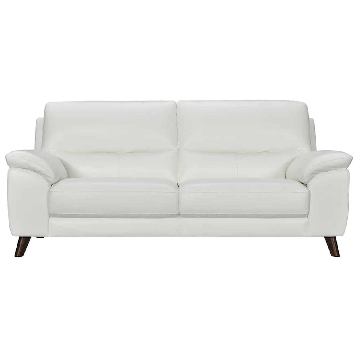 Violino 1345011 White Leather Sofa, Dunk & Bright Furniture
