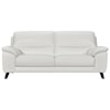 Violino Violino White Leather Sofa