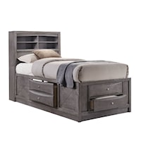 Twin Storage Bed with Dovetail Drawers