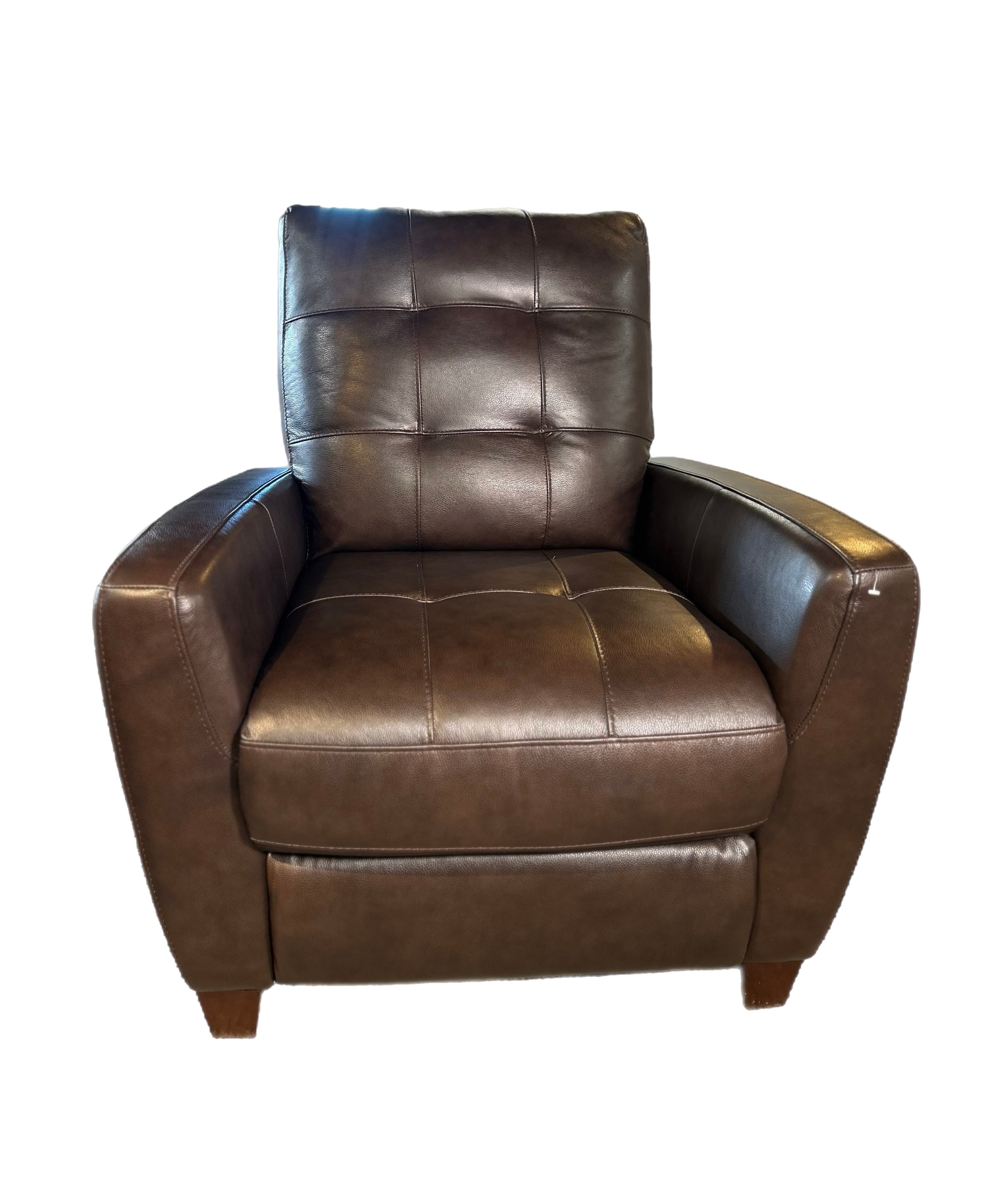 Pushback Leather Recliner