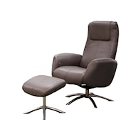 LEATHER CHAIR & OTTOMAN