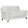 Violino Violino White Leather Loveseat