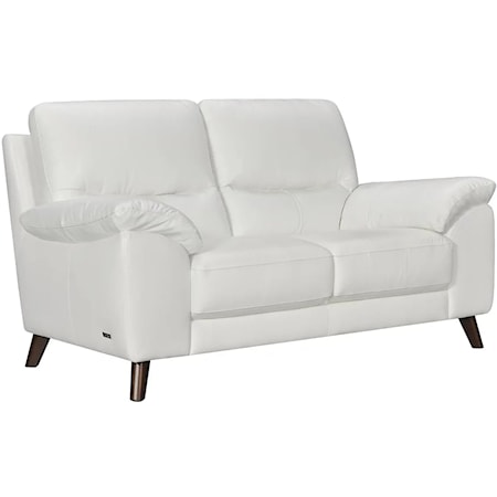 White Leather Loveseat