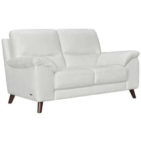White Leather Loveseat