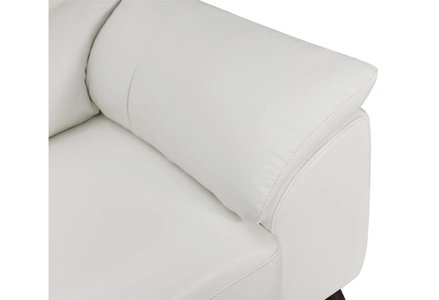 White Leather Loveseat