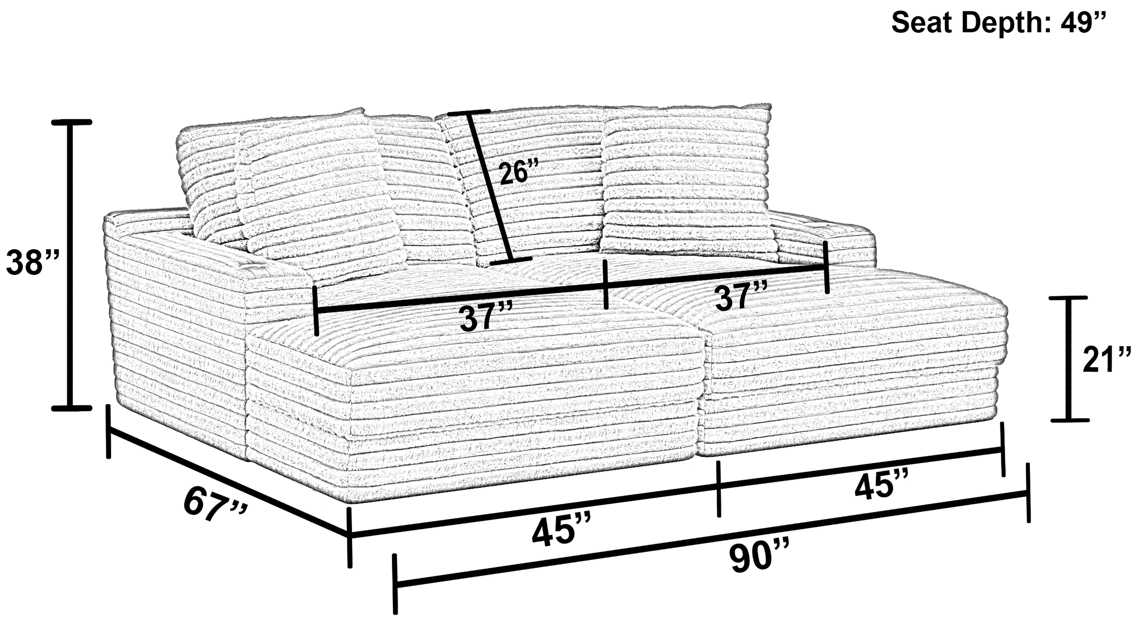 Dual Chaise Sectional Sofa