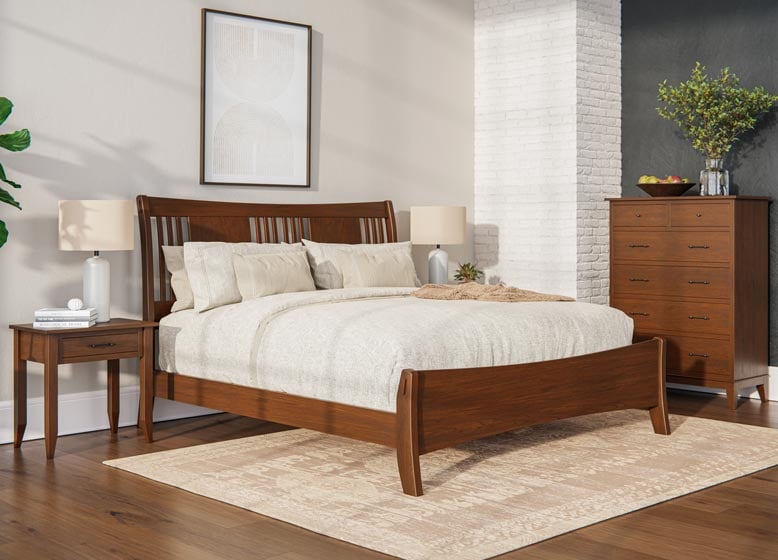 QUEEN SLEIGH BED
