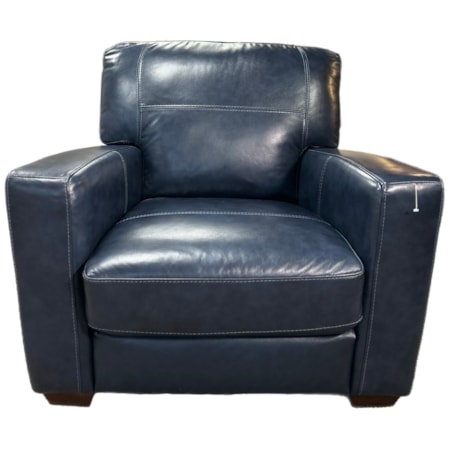 Blue Leather Chair