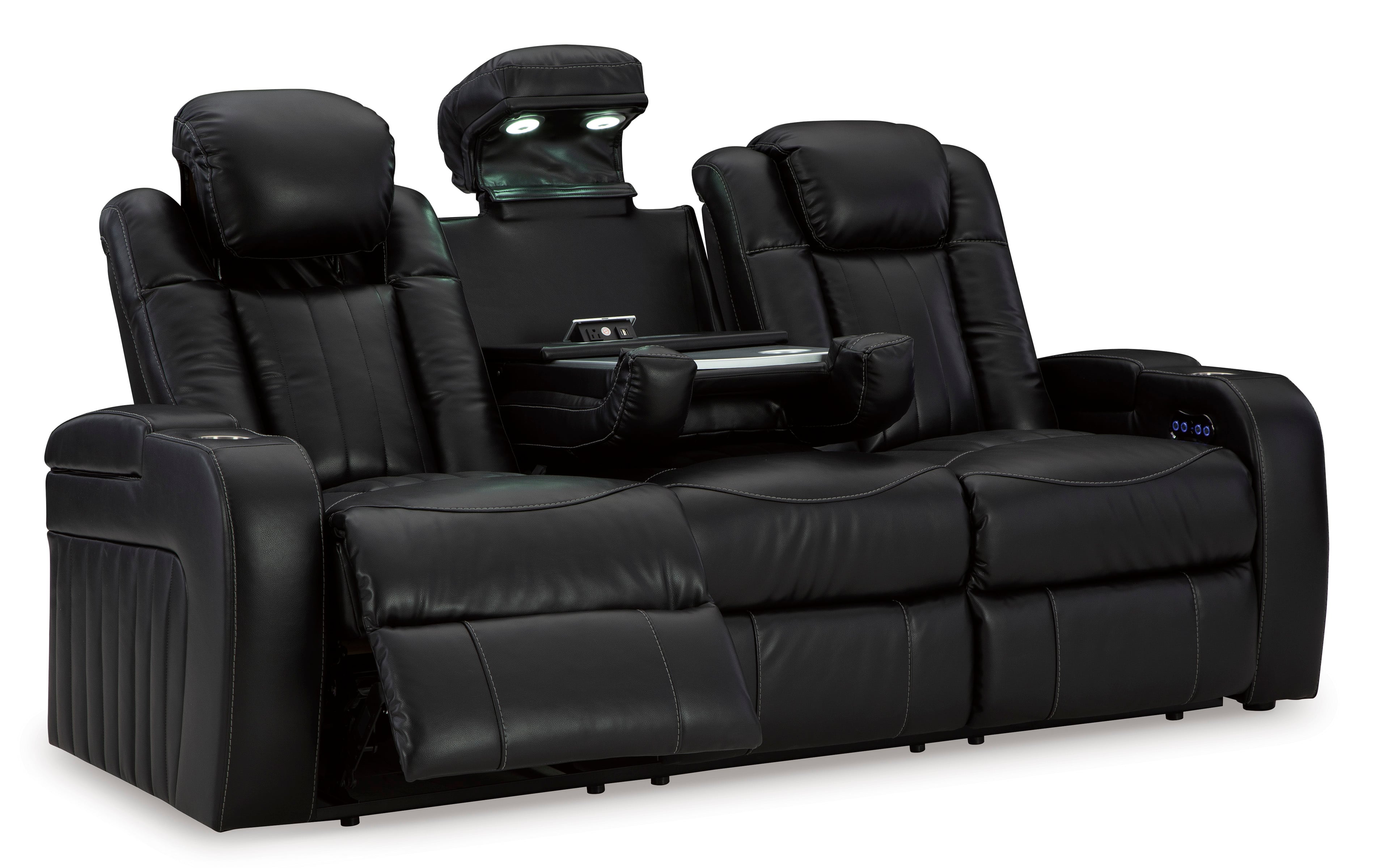 Pwr Rec Sofa With Adj Headrest