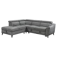 Casual Sectional Sleeper Sofa with Storage