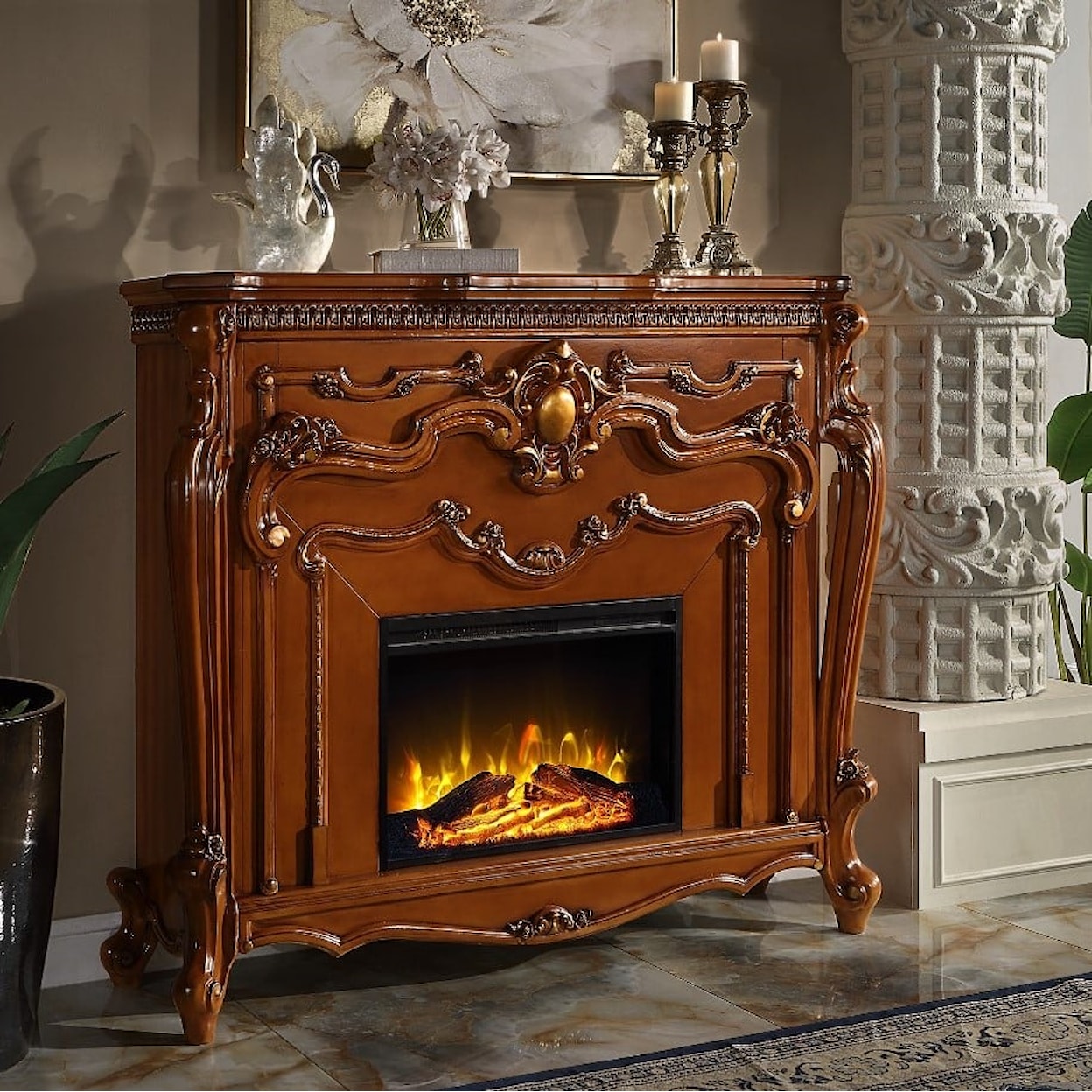 Acme Furniture Picardy Fireplace