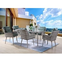 7Pc Patio Dining Set - 3Pc Chair