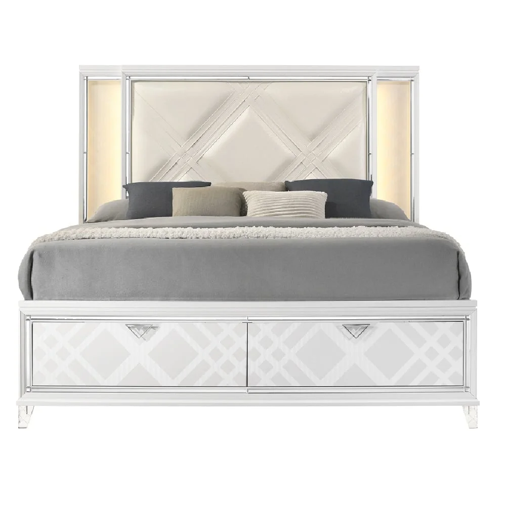Acme Furniture Skylar BD02247EK Ek Bed W/Led & Storage Value City
