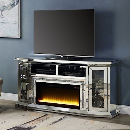 Tv Stand W/Fireplace & Led