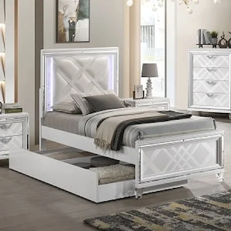 Twin Bed W/Led