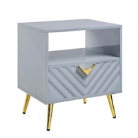 Contemporary End Table with Open Shelf