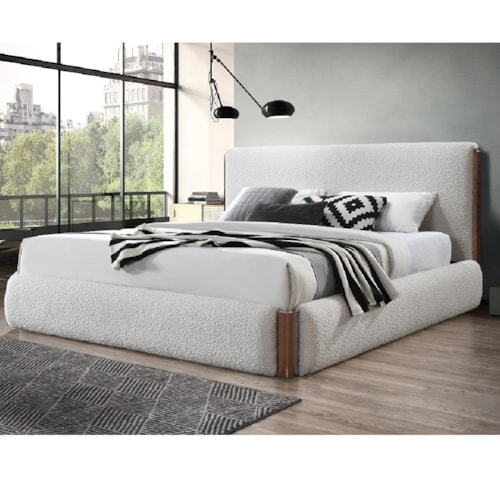 Sandro Contemporary Upholstered Platform Bed - Queen