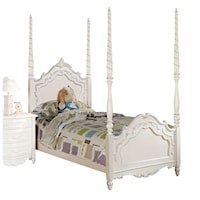 Pearl Traditional Twin Poster Bed