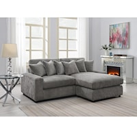 Reversible Sectional Sofa W/6 Pillows
