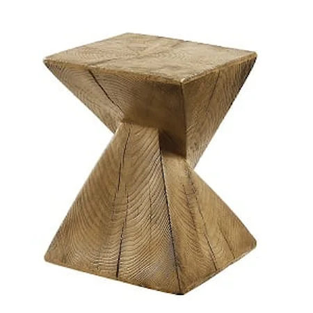 Contemporary Accent Table with Hourglass Silhouette