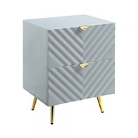 Contemporary 2-Drawer Nightstand