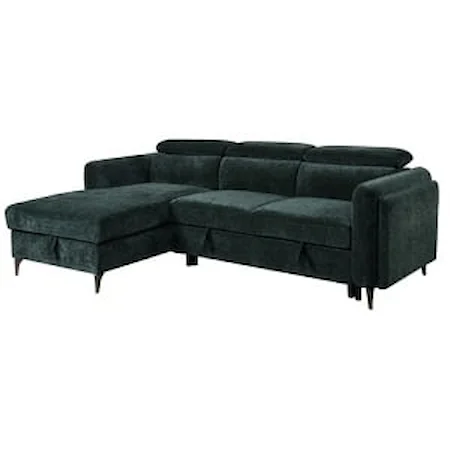 Casual Sectional Sleeper Sofa with Storage