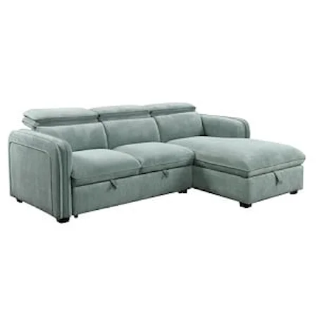Casual Sectional Sleeper Sofa with Storage