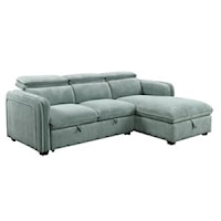 Casual Sectional Sleeper Sofa with Storage