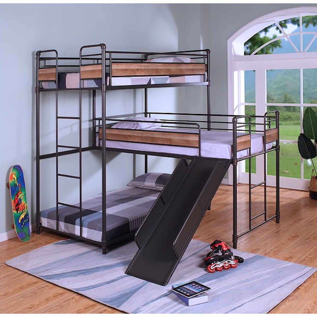 Acme Furniture Brantley Triple Twin Bunk Bed