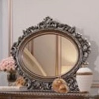Traditional Oval Mirror with Carved Detail