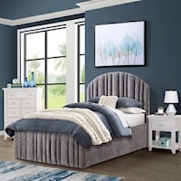 Fyodor Contemporary Upholstered Bed with Channel Tufting - Full