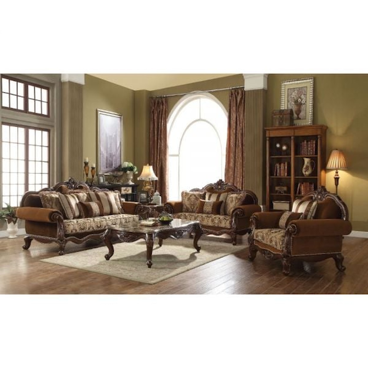 Acme Furniture Jardena Sofa W/6 Pillows (Same 50655)