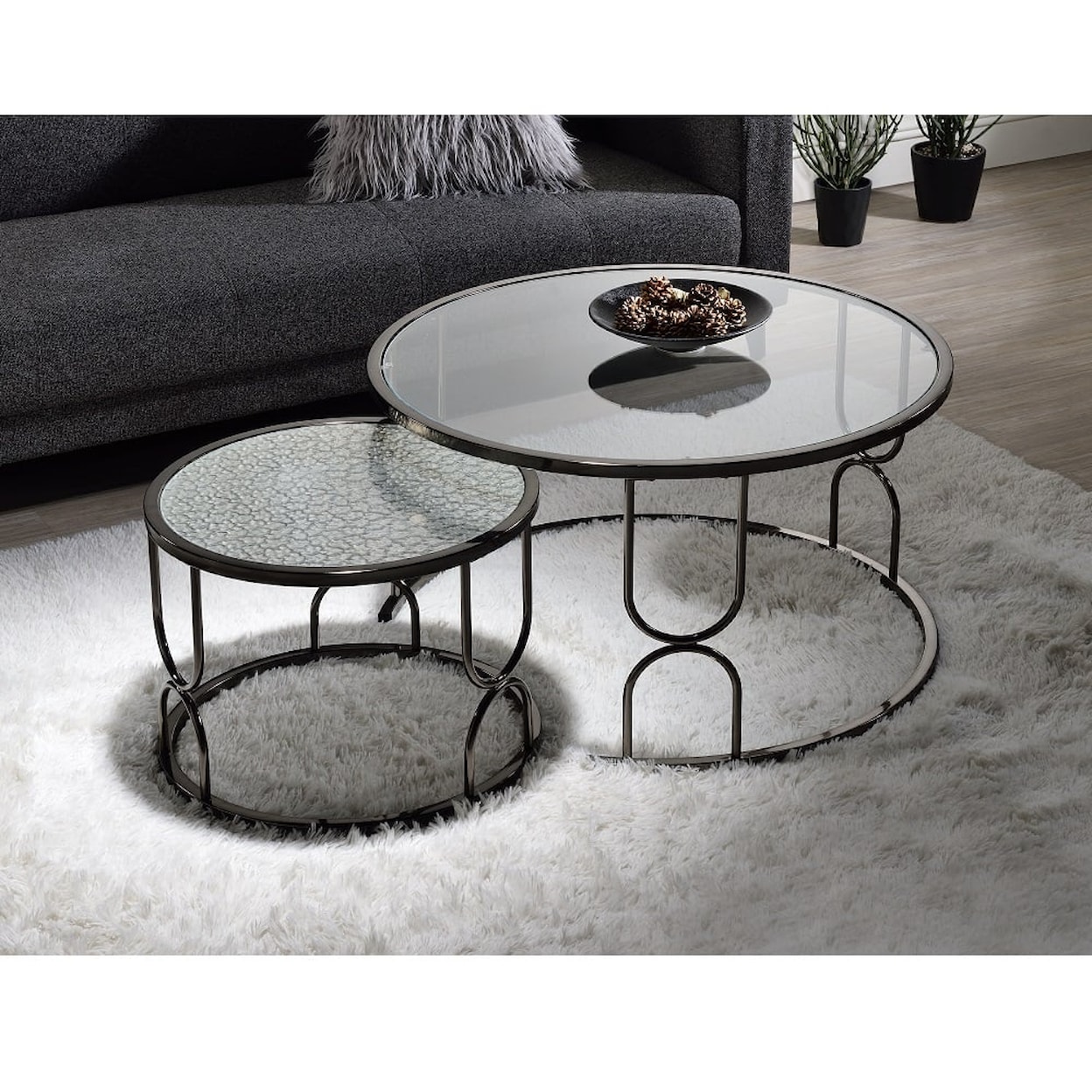 Acme Furniture Kaimi 2Pc Nesting Coffee Table