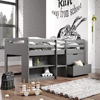 Twin Loft Bed W/Storage