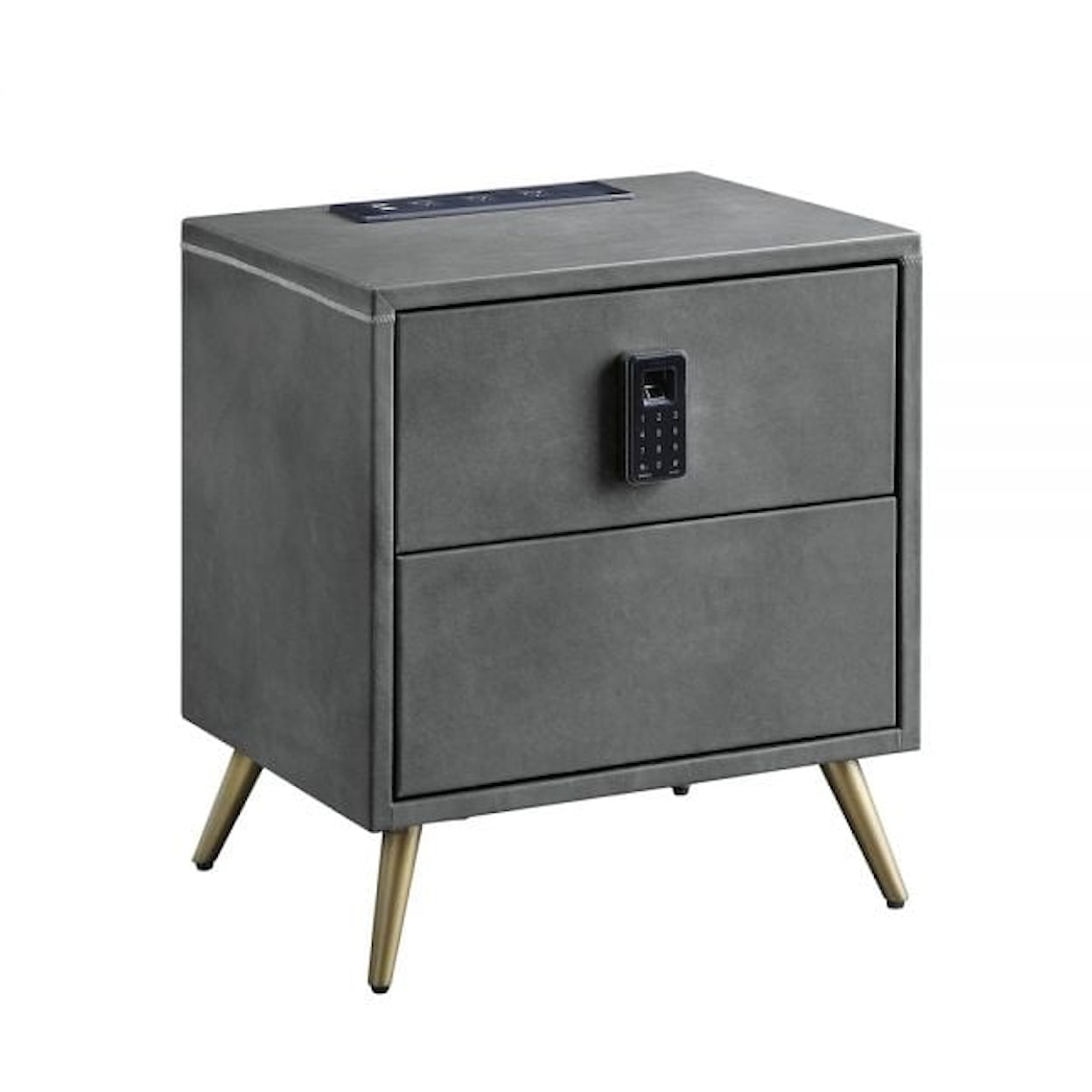 Acme Furniture Doris Nightstand W/Usb & Electric Lock