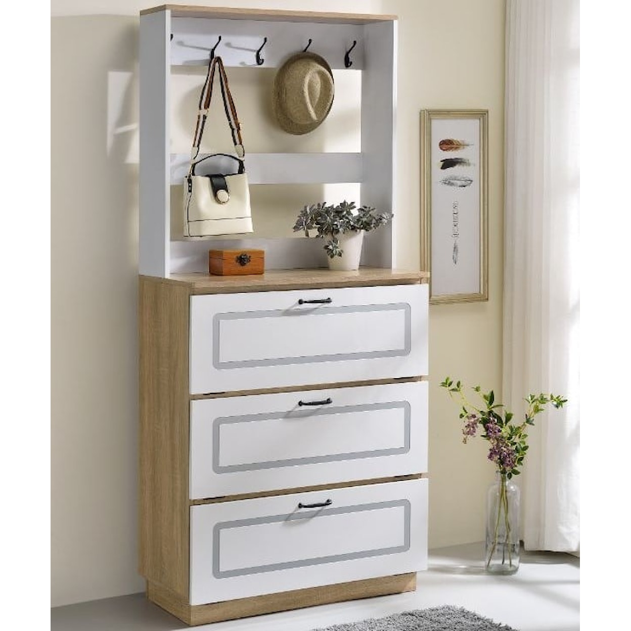 Acme Furniture Hewett Shoe Cabinet