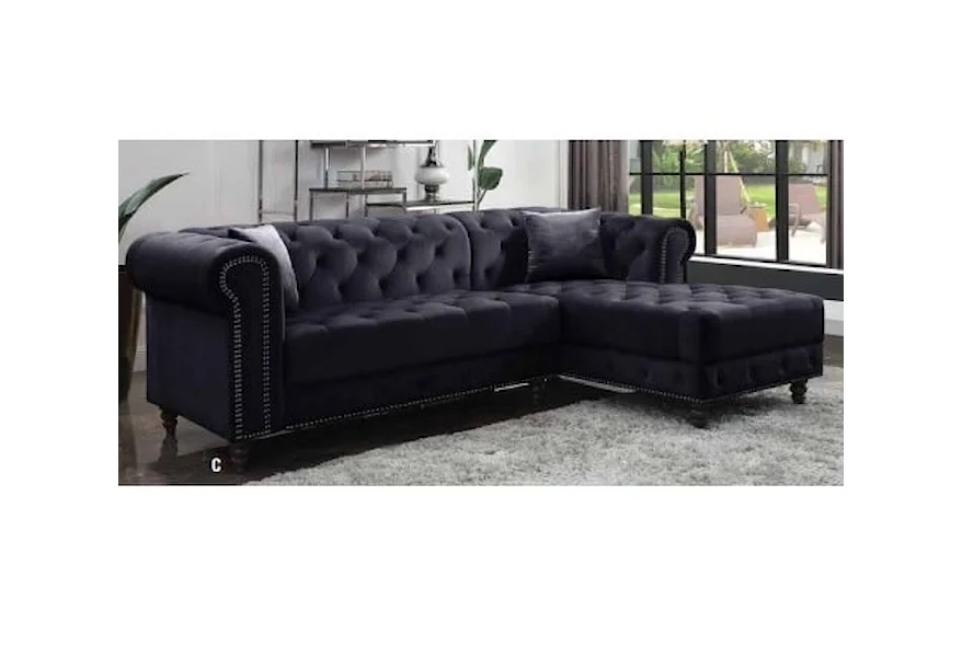 Adnelis Sectional Sofa W/2 Pillows by Acme Furniture at Del Sol Furniture