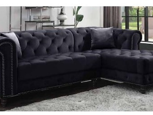 Sectional Sofa W/2 Pillows