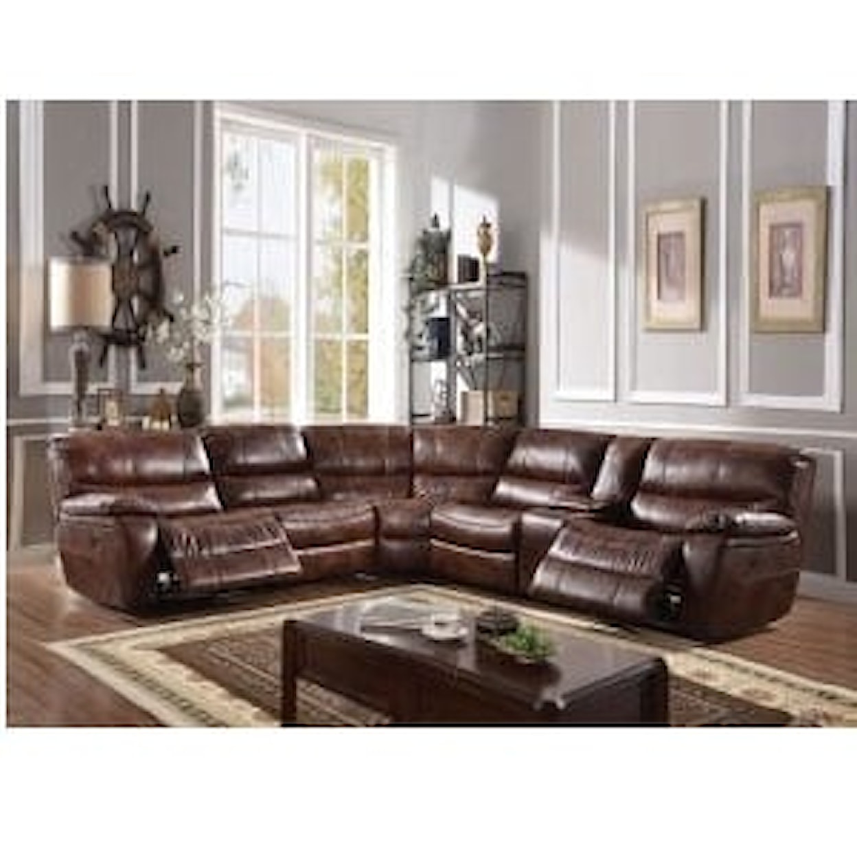 Acme Furniture Brax Power Motion Sectional Sofa