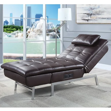 Chaise Lounge W/Pillow & Usb
