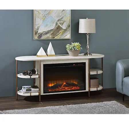 Console Table W/Fireplace