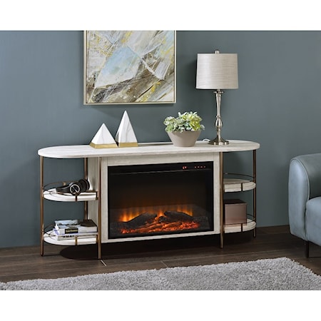 Console Table W/Fireplace