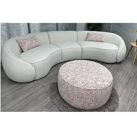 Sectional Sofa W/3 Pillows