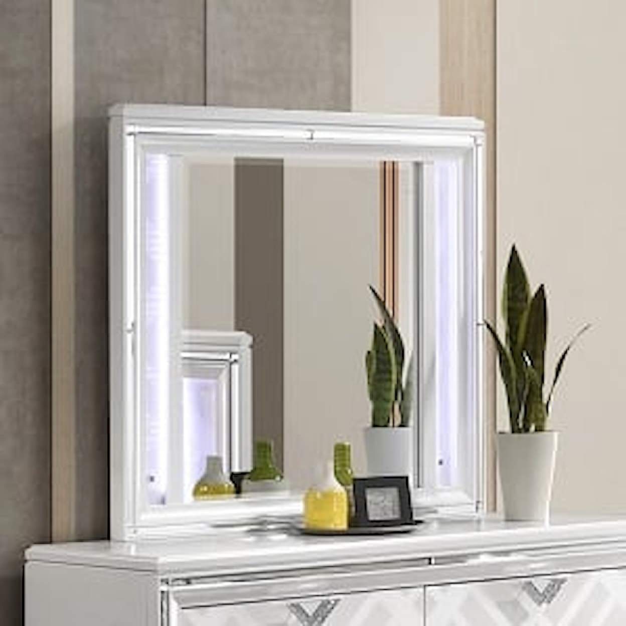 Acme Furniture Skylar Mirror W/Led