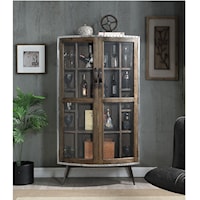 Industrial Cabinet with Glass Doors