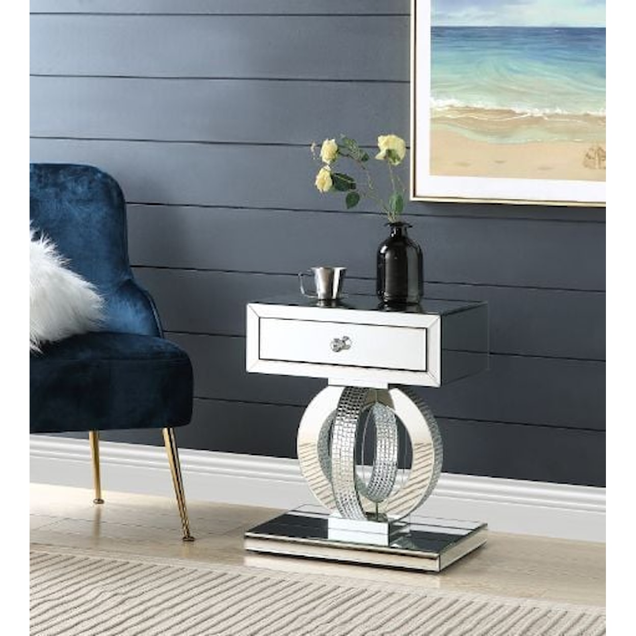 Acme Furniture Ornat RINGS WITH DRAWER ACCENT TABLE |